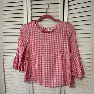 Pink Gingham Blouse